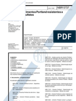 NBR 5737 - 1992 - Cimentos Portland Resistentes a Sulfatos