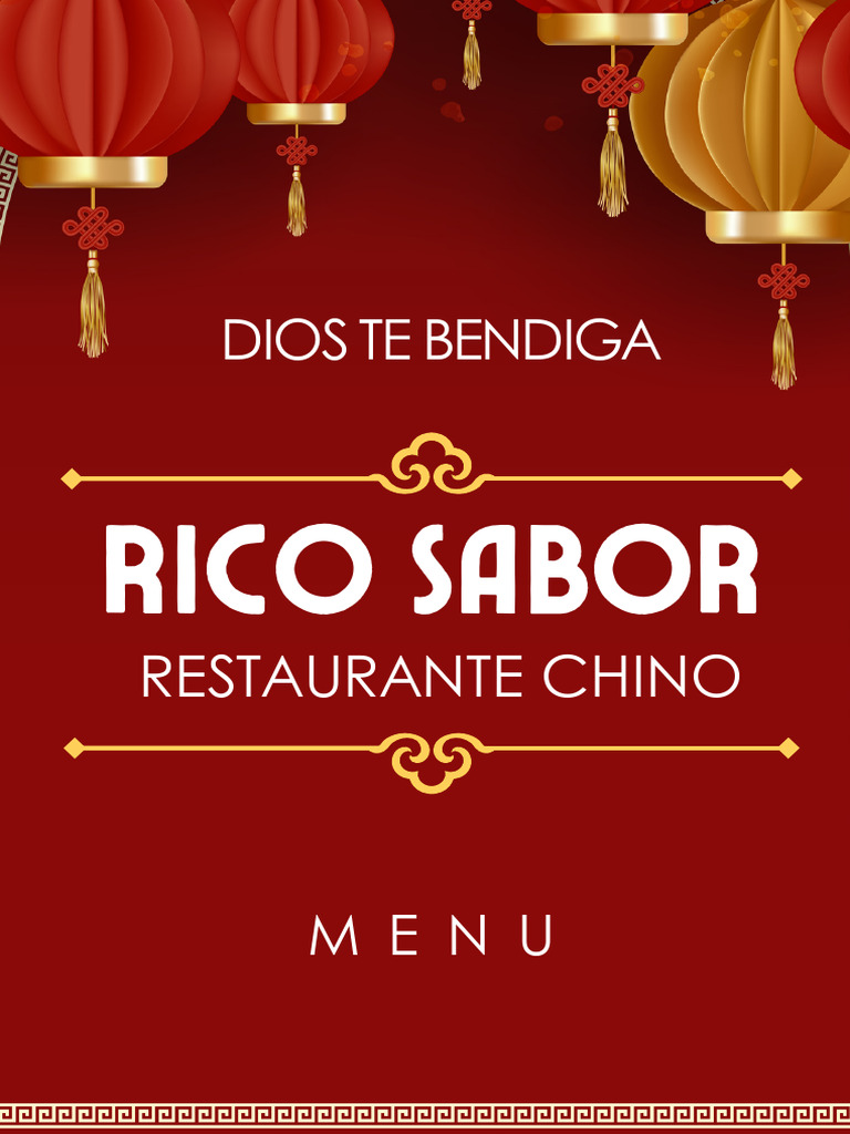 Menú del Restaurante Chino Rico Sabor | PDF | Mariscos | Salsa