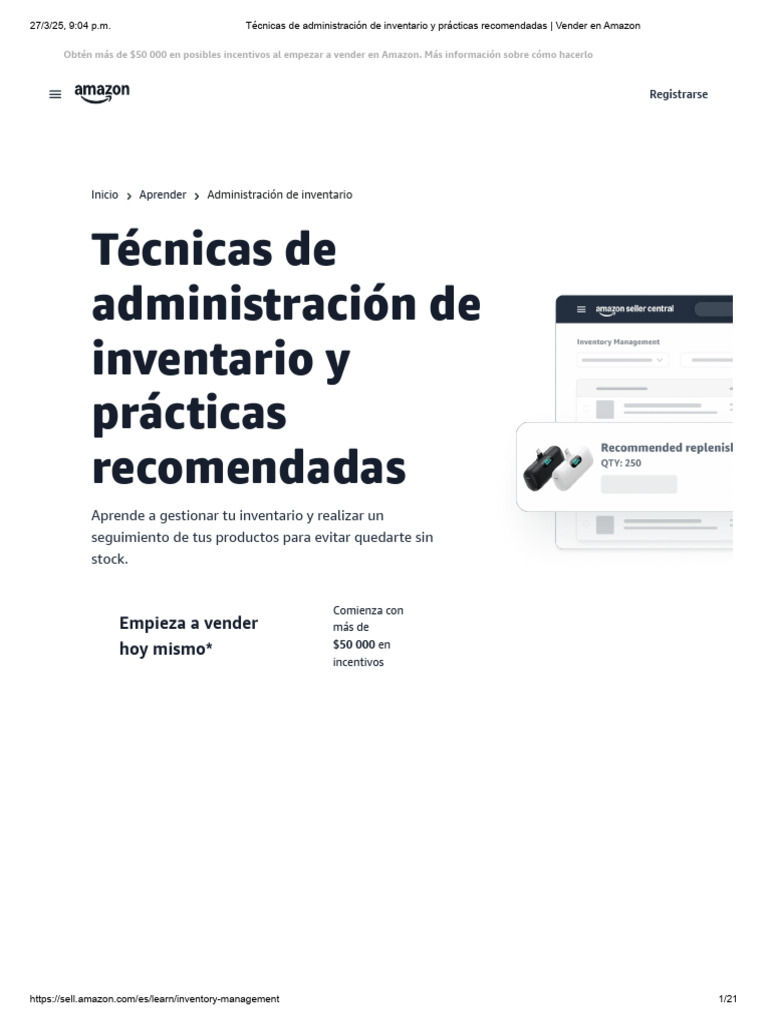 Técnicas Efectivas de Inventario en Amazon | PDF | Logística | Lean ...