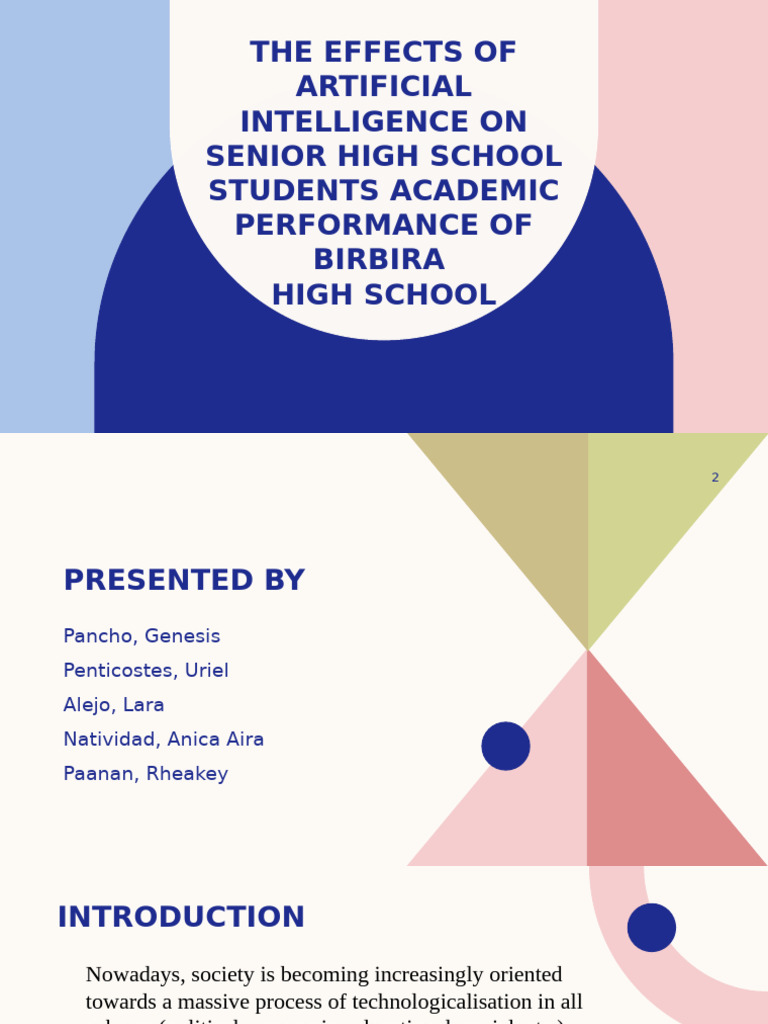 The Effects of Artificial Intelligence on Senior High | PDF ...