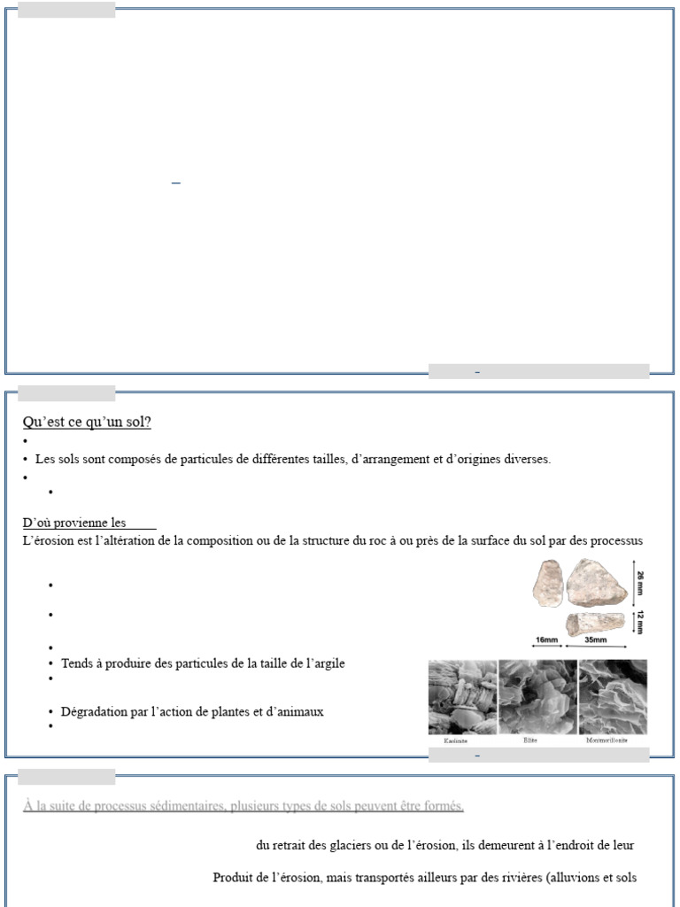 Propriétés et classification des sols | PDF | Sol (pédologie) | Érosion