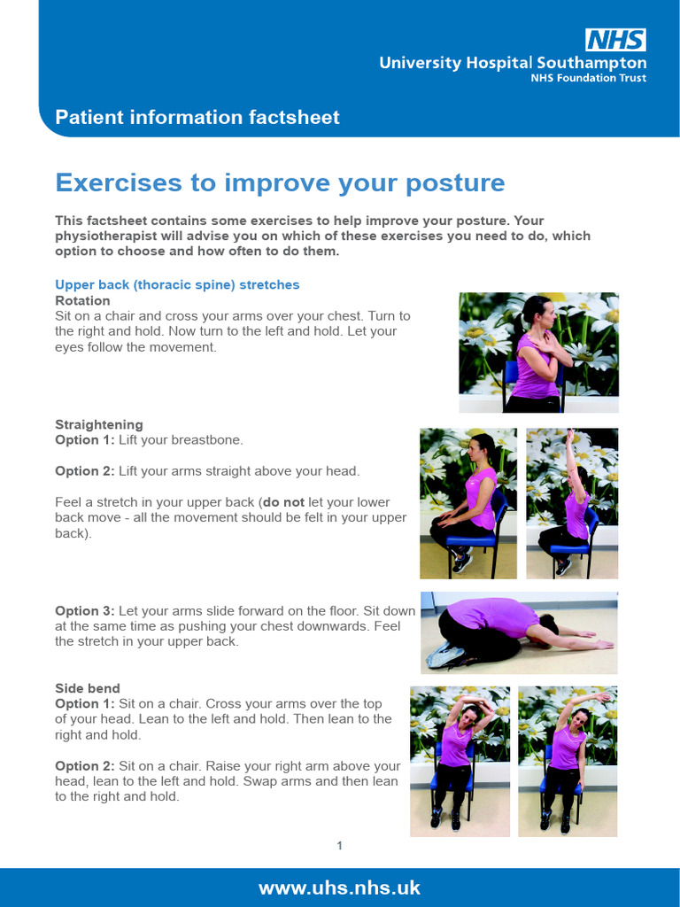 Posture Improvement Exercises Guide | PDF | Knee | Foot