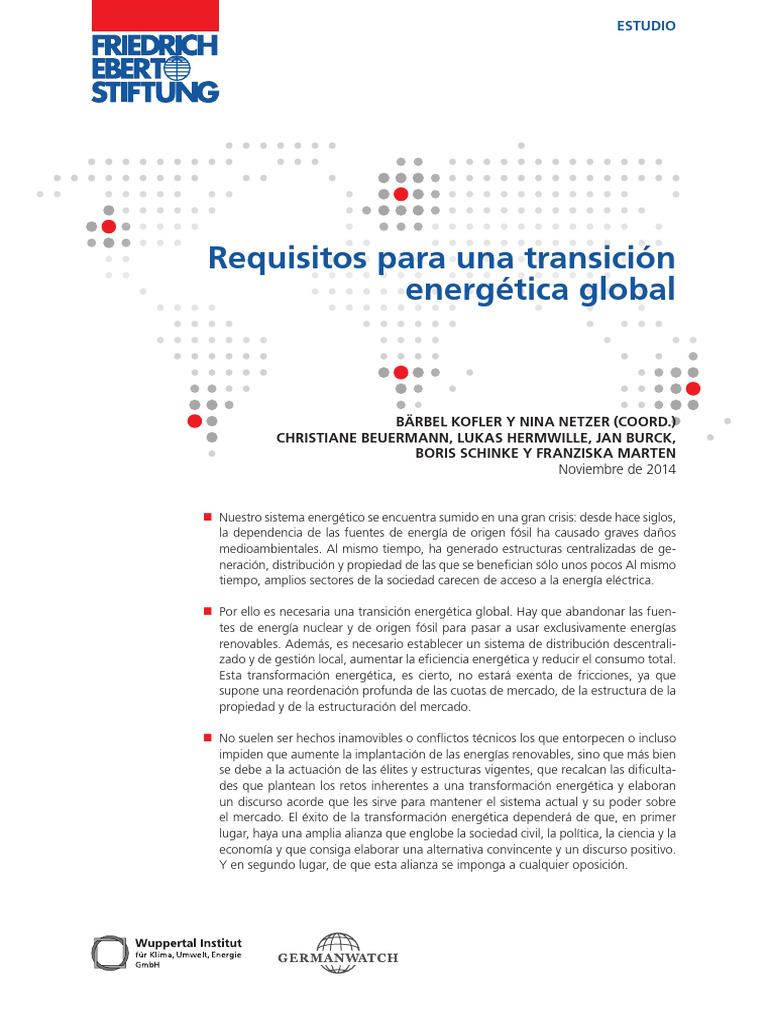 Requisitos para la Transición Energética Global | PDF | Energía ...