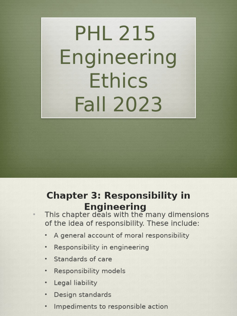 Engineering Responsibility and Ethics | PDF | Standard Of Care | Duty ...