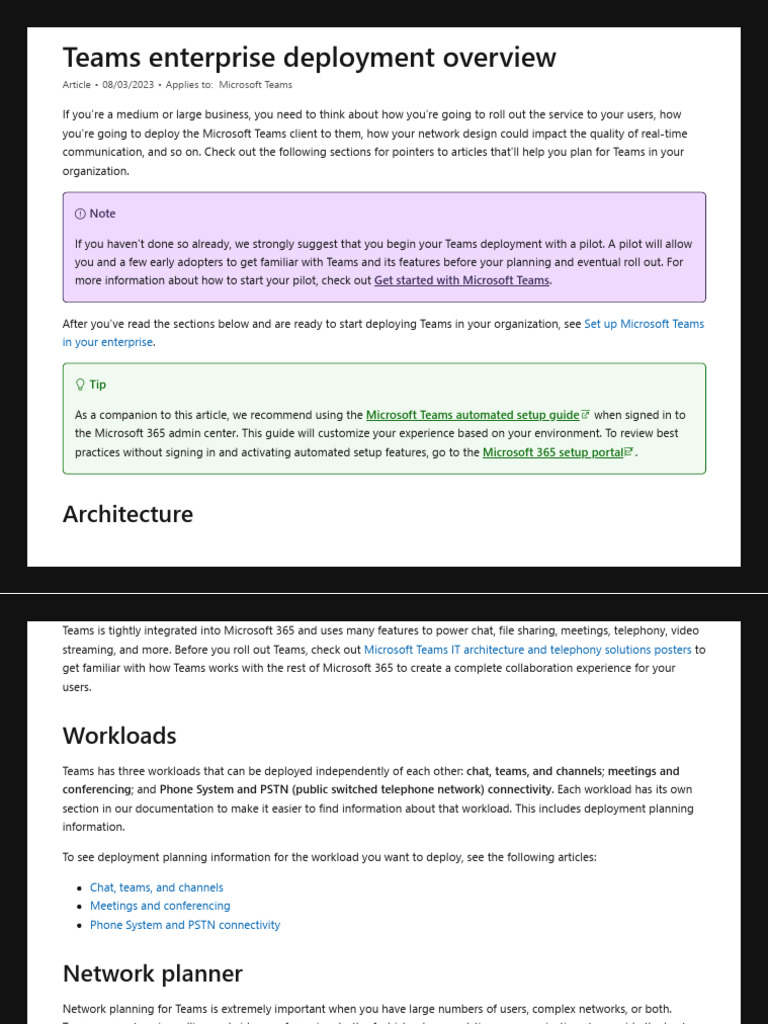Microsoft Teams Deployment Overview | PDF | Computer Network ...