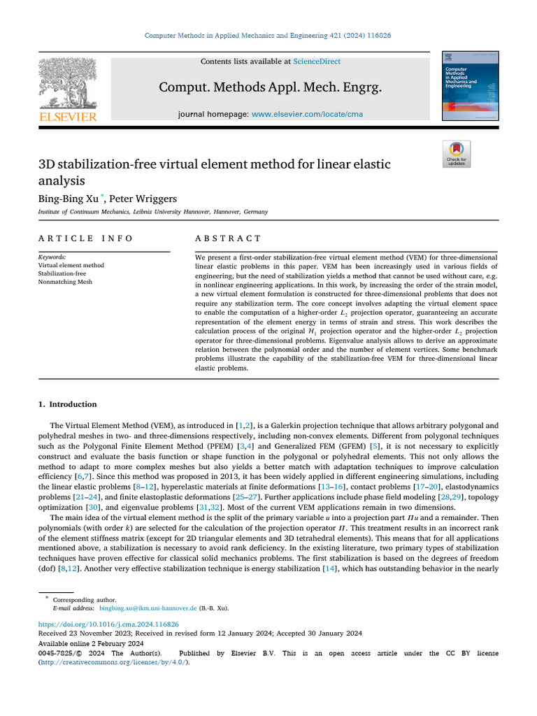 CMAME-2024-BingBingXu-3D Stabilization-Free Virtual Element Method For ...