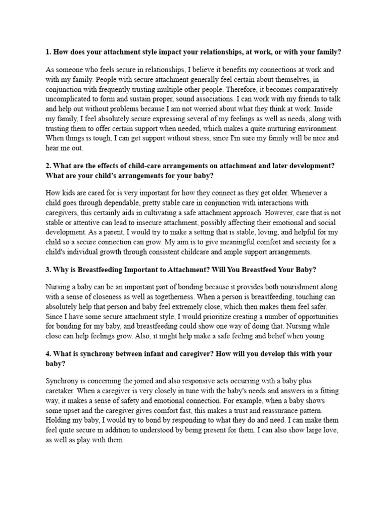 Theory's of Attachment - Online Classroom 2 | PDF | Attachment Theory ...
