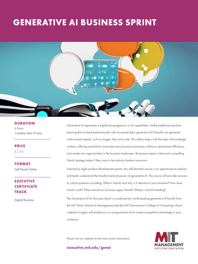Generative AI Business Sprint | PDF | Artificial Intelligence ...
