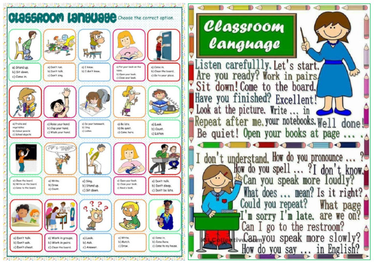 Ficha 03 Classroom Language | PDF