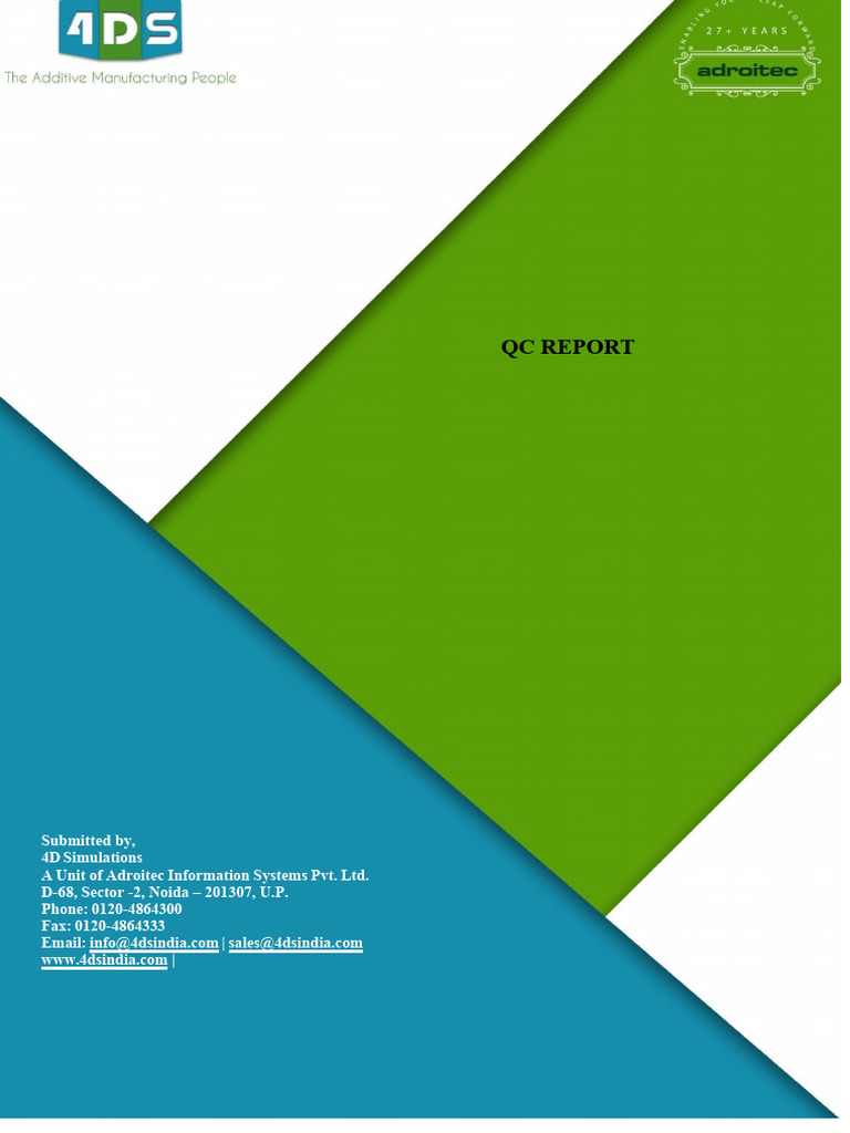 Idea Forge QMS QC Report | PDF | Mechanical Engineering | Materials