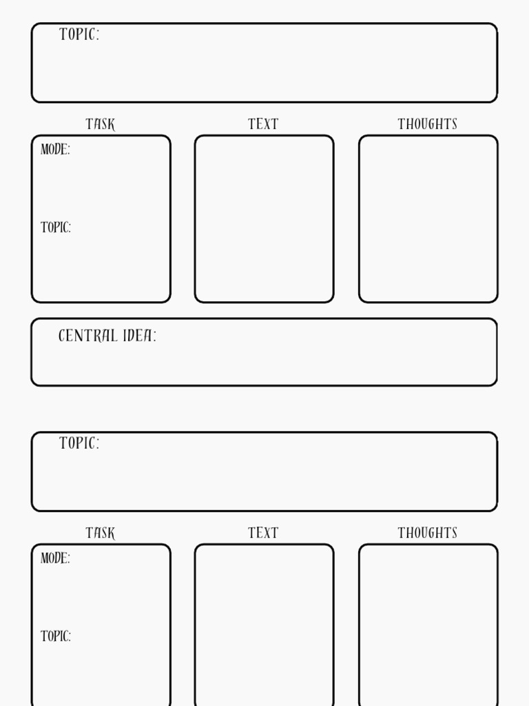 Structured Thoughts and Tasks Overview | PDF