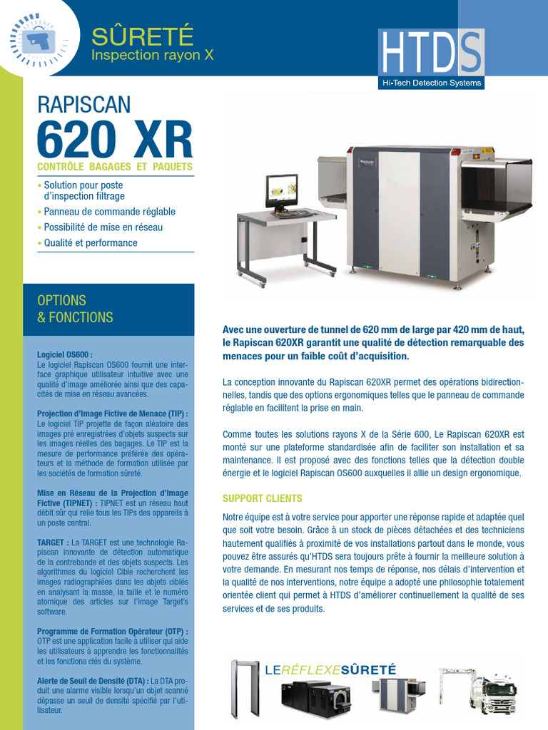 Rapiscan 620XR : Inspection Sécurisée | PDF | Logiciel | Informatique
