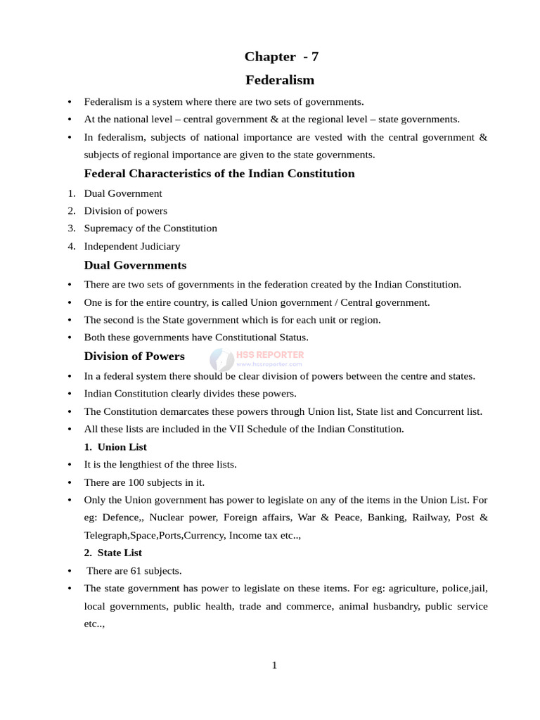 HSSRPTR - Plus One Political Science+1 Chapter 7 | PDF | Political ...