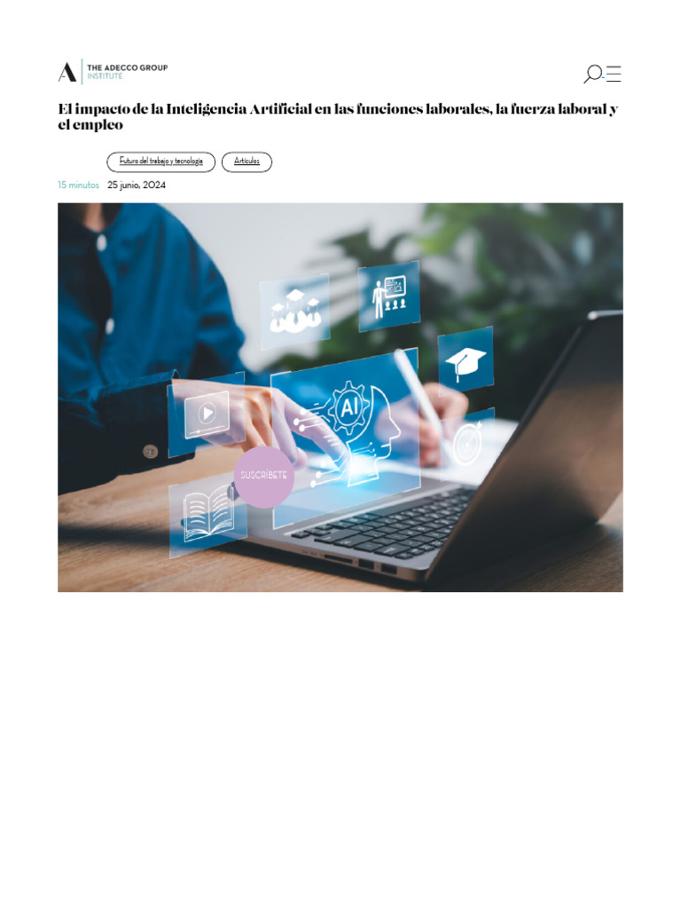 Impacto de la IA en el empleo y la fuerza laboral | PDF | Inteligencia ...