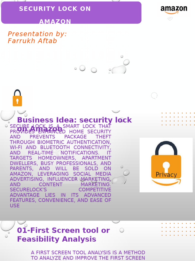 Smart Lock Business Plan for Amazon | PDF | Marketing | Subscription ...