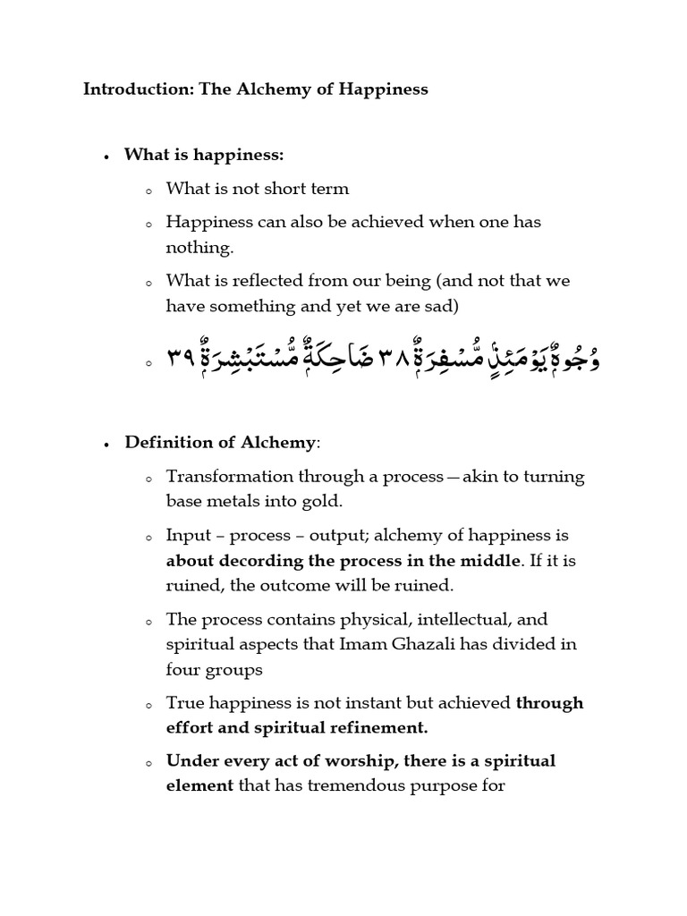 Alchemy of Happiness Explained | PDF | God In Islam | Religious Belief ...