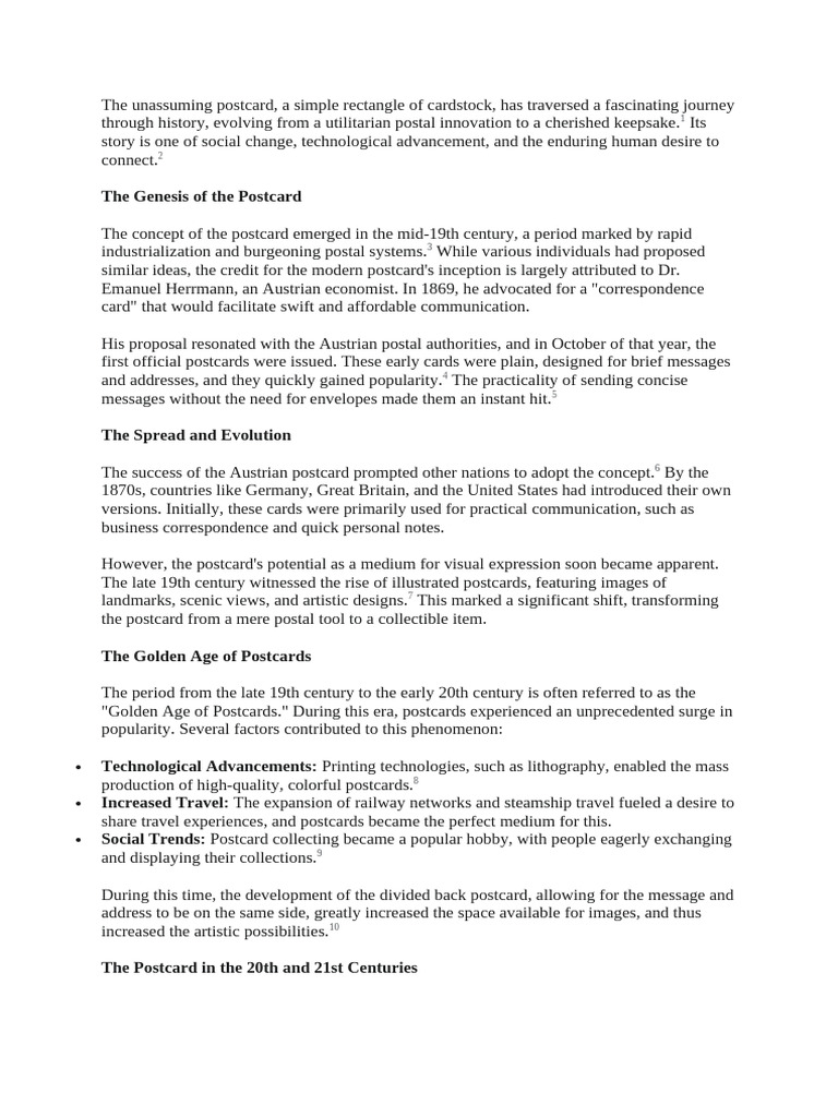 The Unassuming Postcard | PDF | Postcard | Communication