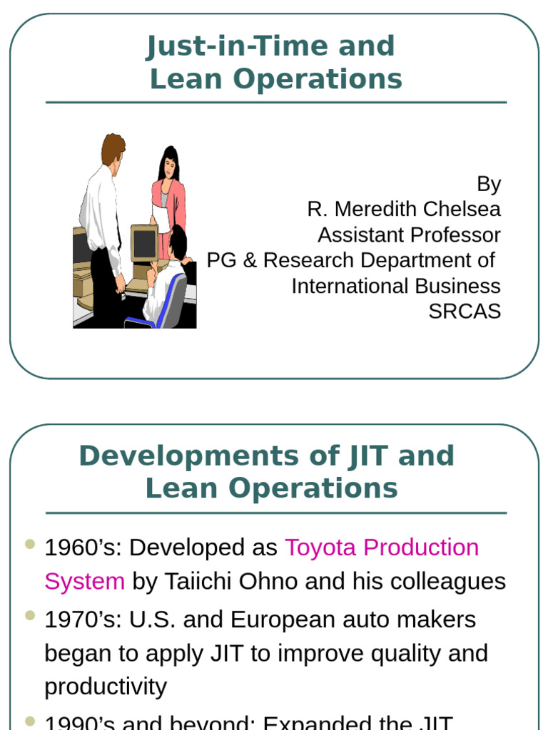 Just-in-Time and Lean Operations Overview | PDF | Lean Manufacturing ...