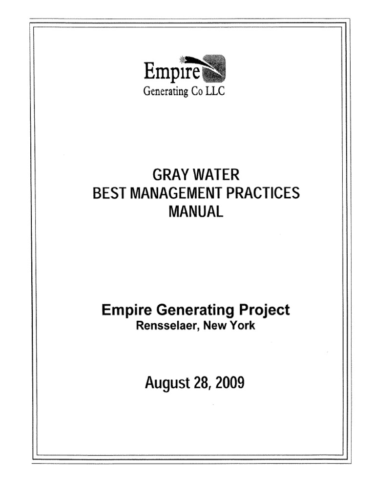 Gray Water BMP Manual for Empire Project | PDF | Pumping Station ...