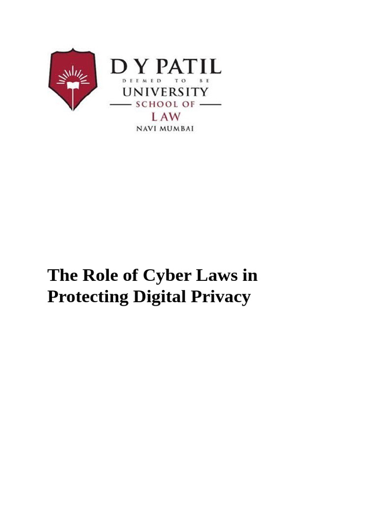 Cyber Laws and Digital Privacy in India | PDF | Privacy | Computer Security