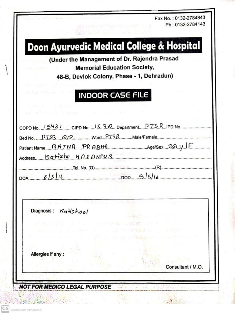 Case Sheet 2 | PDF