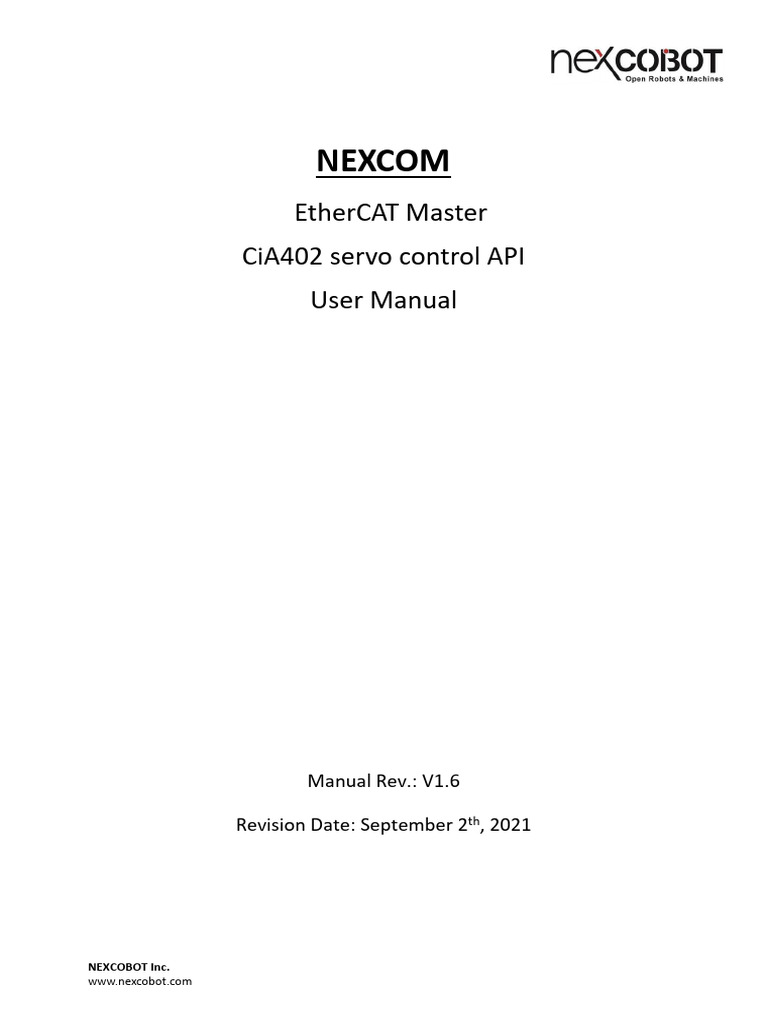 NEXCOM EtherCAT CiA402 User Manual | PDF | Integer (Computer Science ...