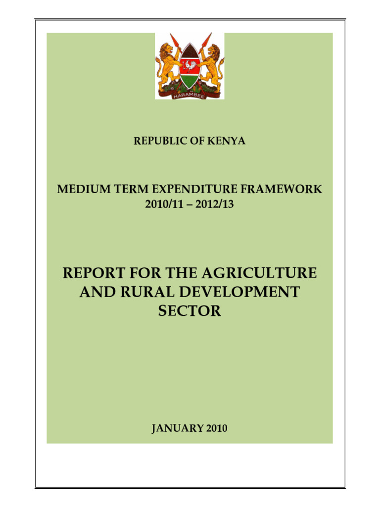 Agriculture and Rural Development Report | PDF | Agriculture | Economic ...