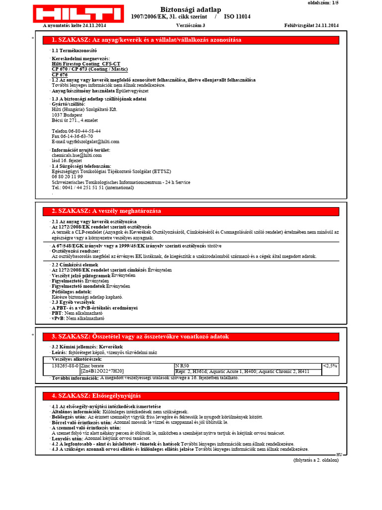 CFS-CT CP 670 673 HU Bevonat | PDF