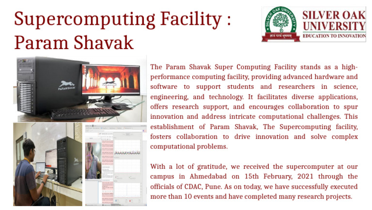 Param Shavak Supercomputing Facility | PDF