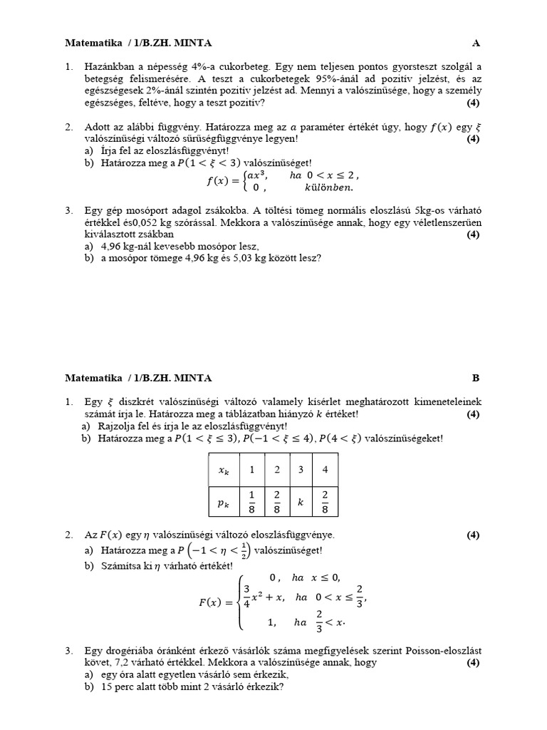 Ams 1 B ZH Minta Abcdef | PDF