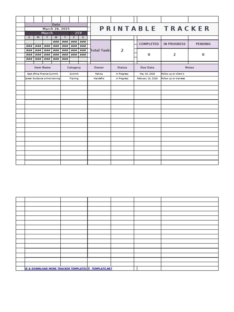 Printable-Tracker-Template | PDF