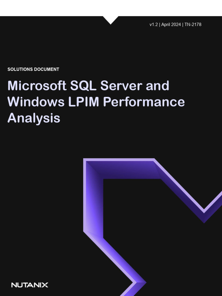 TN 2178 SQL Server LPIM Performance | PDF | Microsoft Sql Server ...