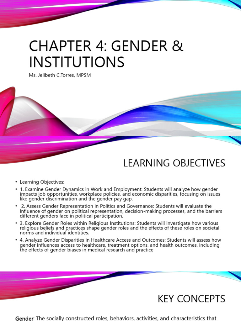 Gender Dynamics in Institutions | PDF | Parental Leave | Gender Role