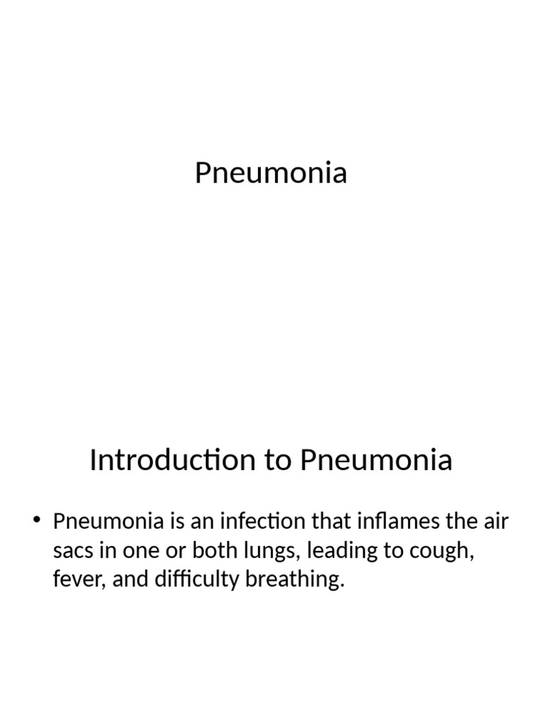 Comprehensive Guide to Pneumonia | PDF | Pneumonia | Respiratory Diseases