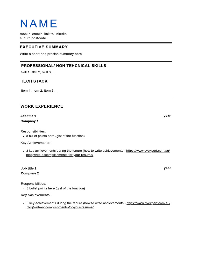 ATS-Friendly CV Template Guide | PDF