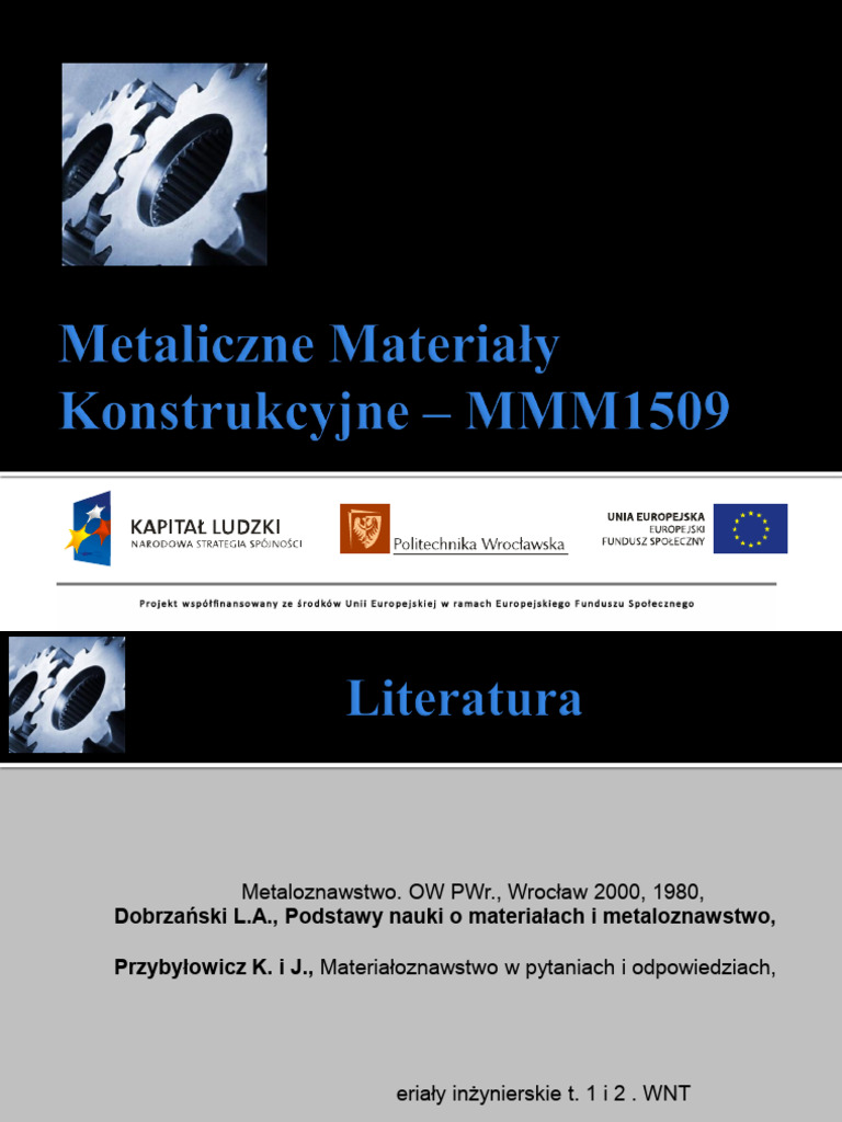 Metaliczne Materialy Konstrukcyjne W.dudzinski | PDF