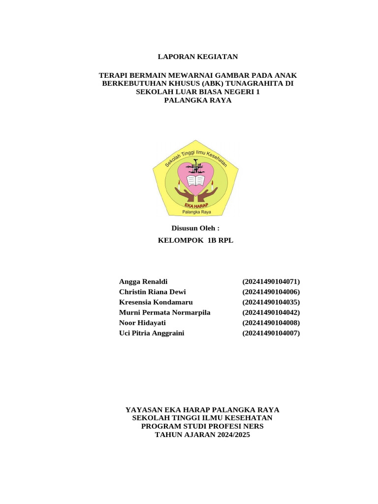 Laporan Kegiatan Tab Di SLB | PDF