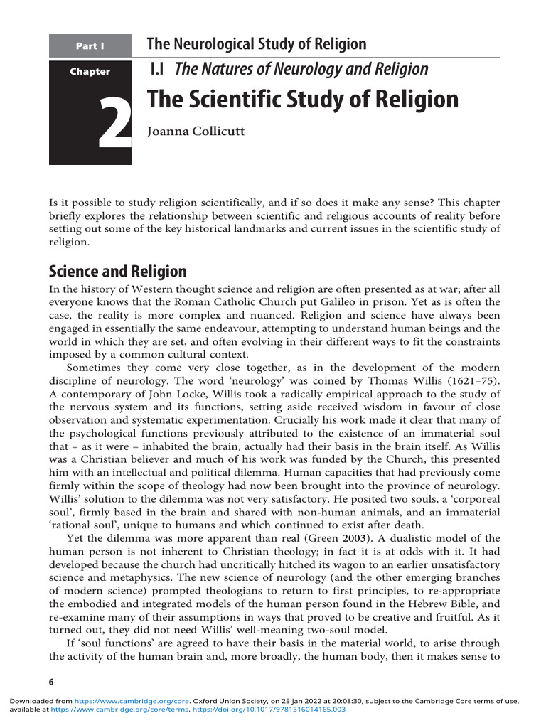 Neurology and the Science of Religion | PDF | Religious Studies | Soul