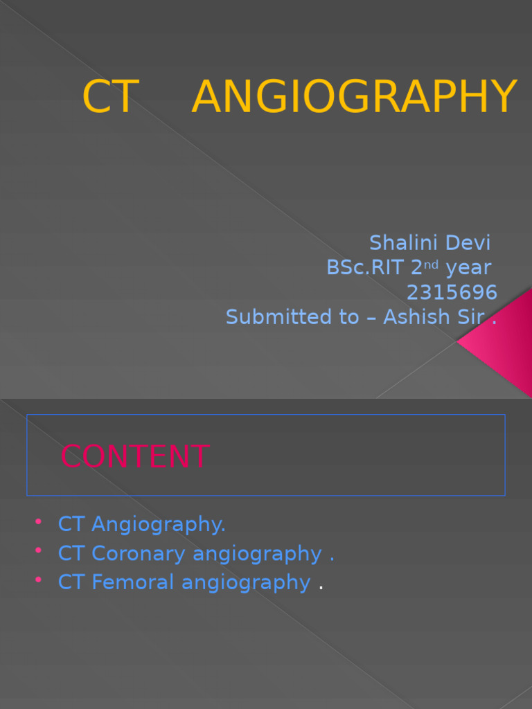 Rana | PDF | Angiography | Ct Scan