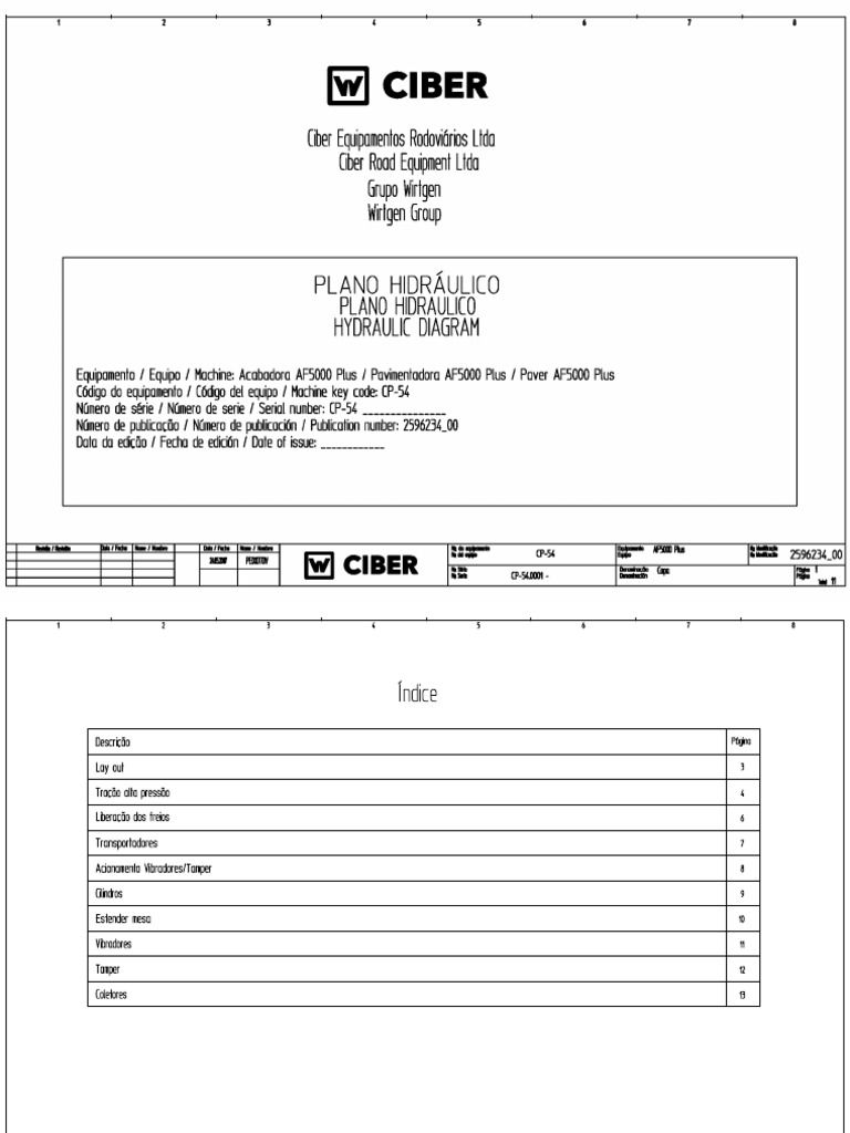 Diagrama Hidráulico Ciber AF5000 Plus | PDF