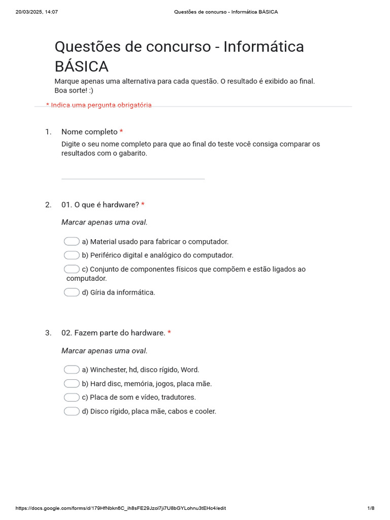 Questões de Informática para Concursos | PDF | Botão Ctrl | Drive de ...