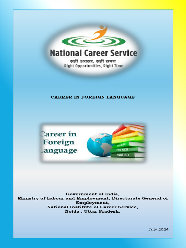 Foreign Language Careers in India | PDF | Foreign Language