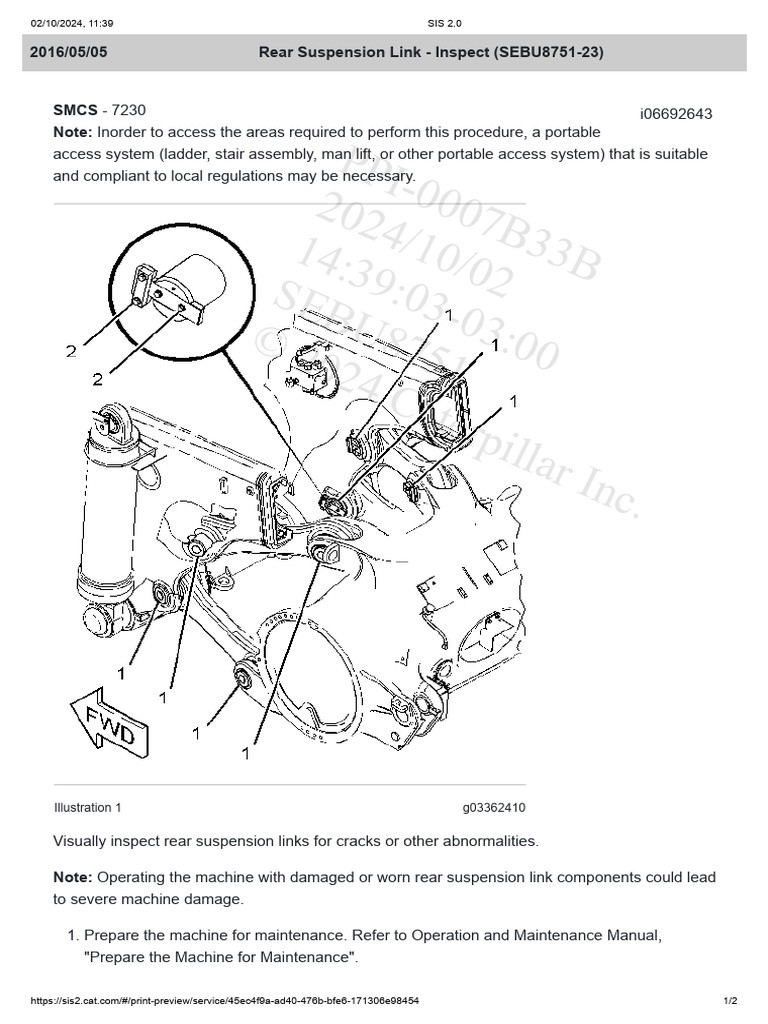 Inspecting Rear Suspension Links | PDF