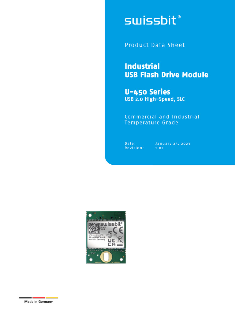 U-450_data_sheet | PDF | Solid State Drive | Flash Memory