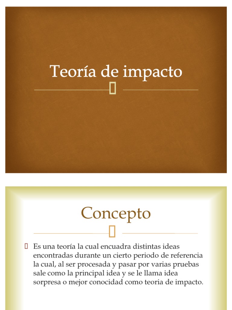 Teoria de impacto_teorias