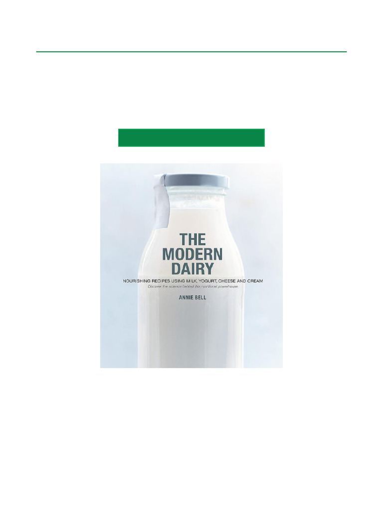 The Modern Dairy Book Download | PDF