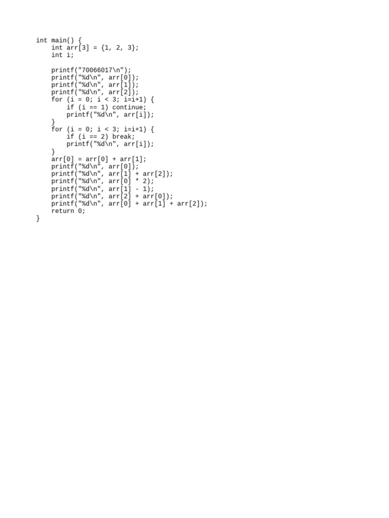 C Program Array Operations | PDF