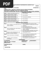 Grade 7 Math: Whole Numbers Lesson Plan | PDF | Learning | Lesson Plan