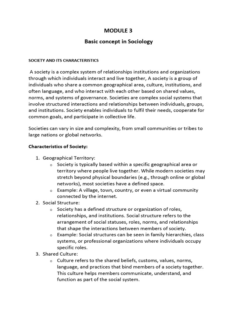 Fyugp 1 Sem Notes Module 3 | PDF | Social Group | Socialization