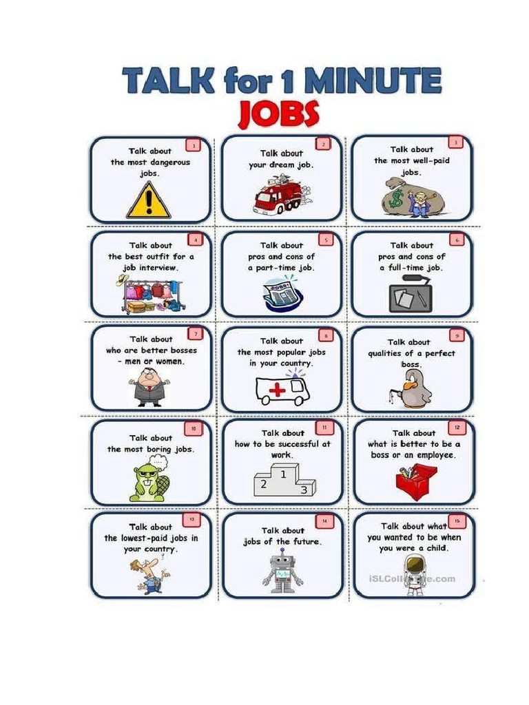 Talk Cards About Jobs | PDF